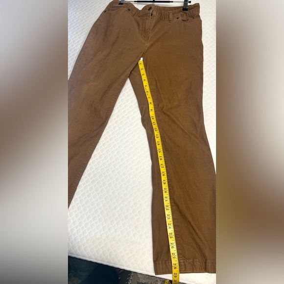 Lands' End Women's Mid Rise Straight Leg Corduroy Dark Toffee Color 
Size 12P - Picture 7 of 8